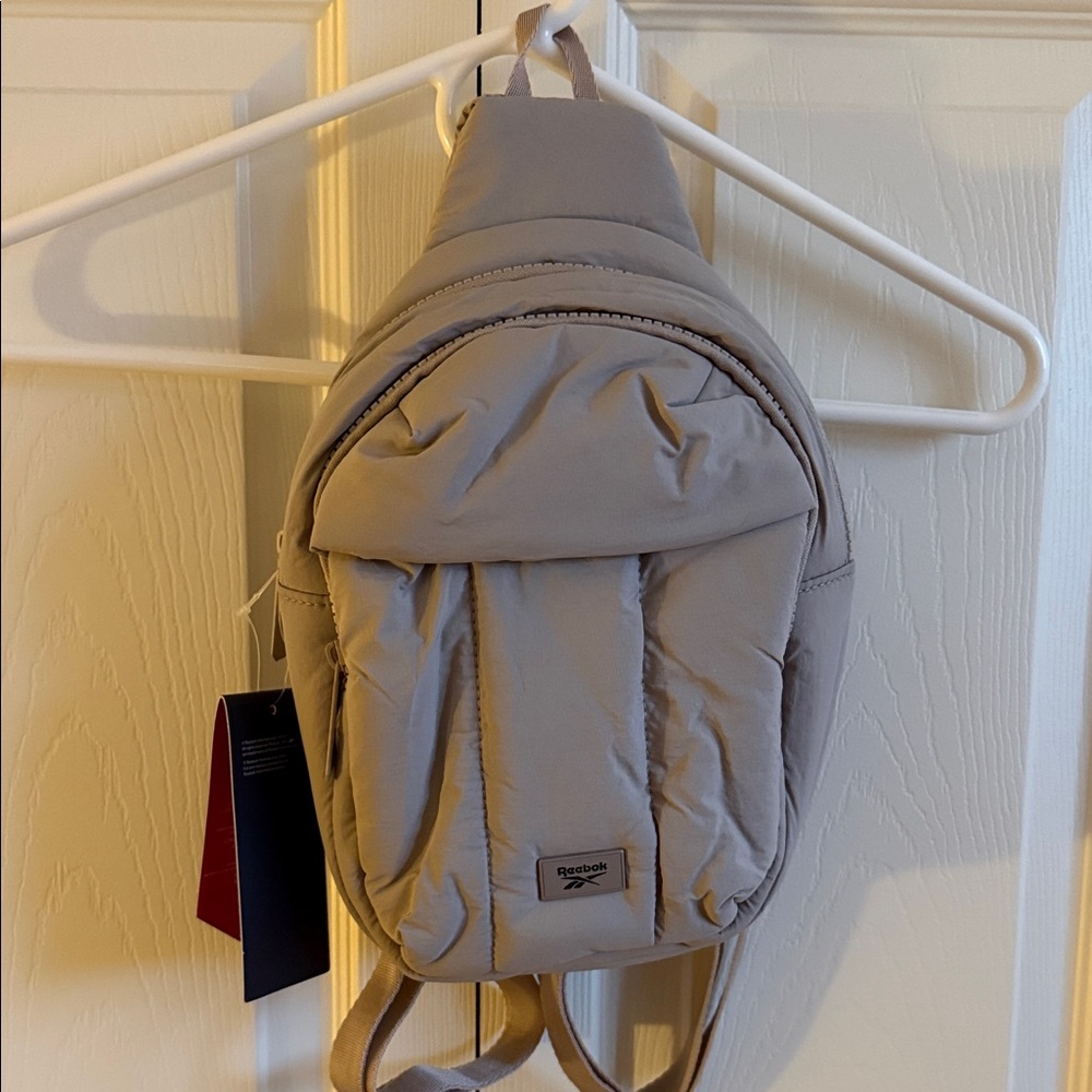 Reebok Light Gray Quilted Backpack
